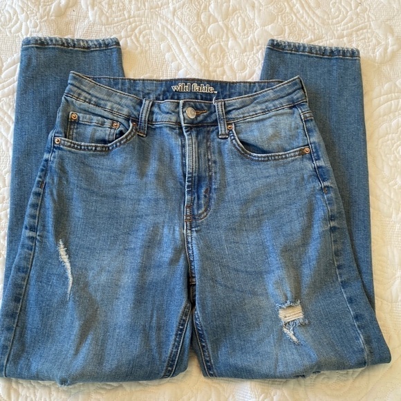 Wild fable faded distressed high rise mom jean - Picture 1 of 14